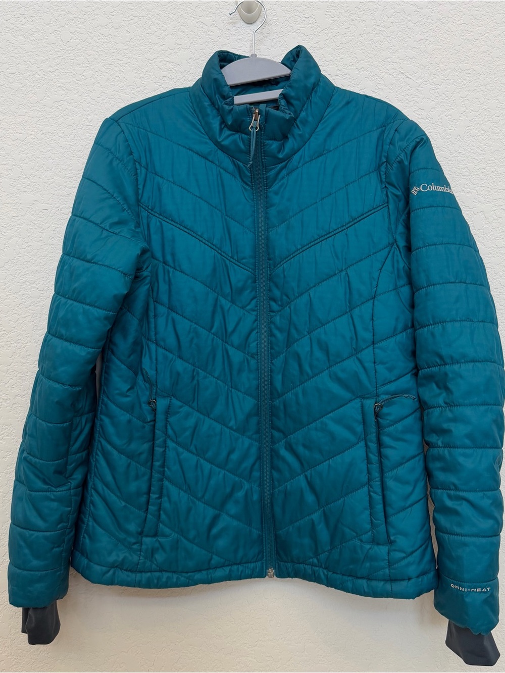 Columbia Teal Quilted Omni-heat Jacket